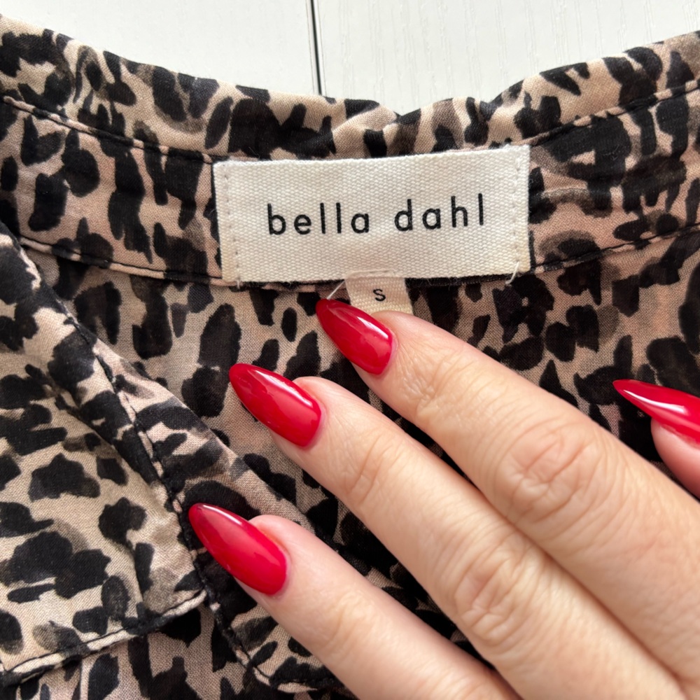 Bella Dahl Animal Print Button Down Short Size S - Picture 3 of 6